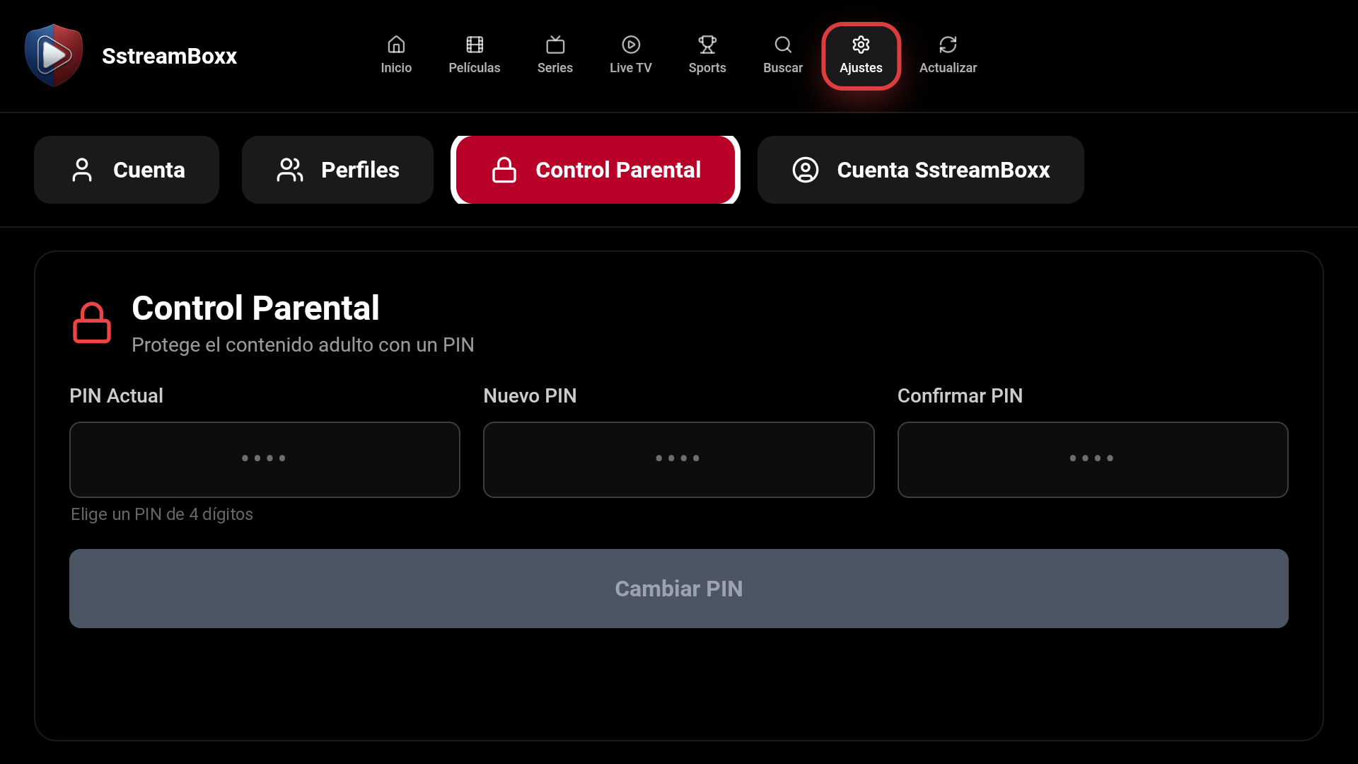 SstreamBoxx — Control Parental Integrado