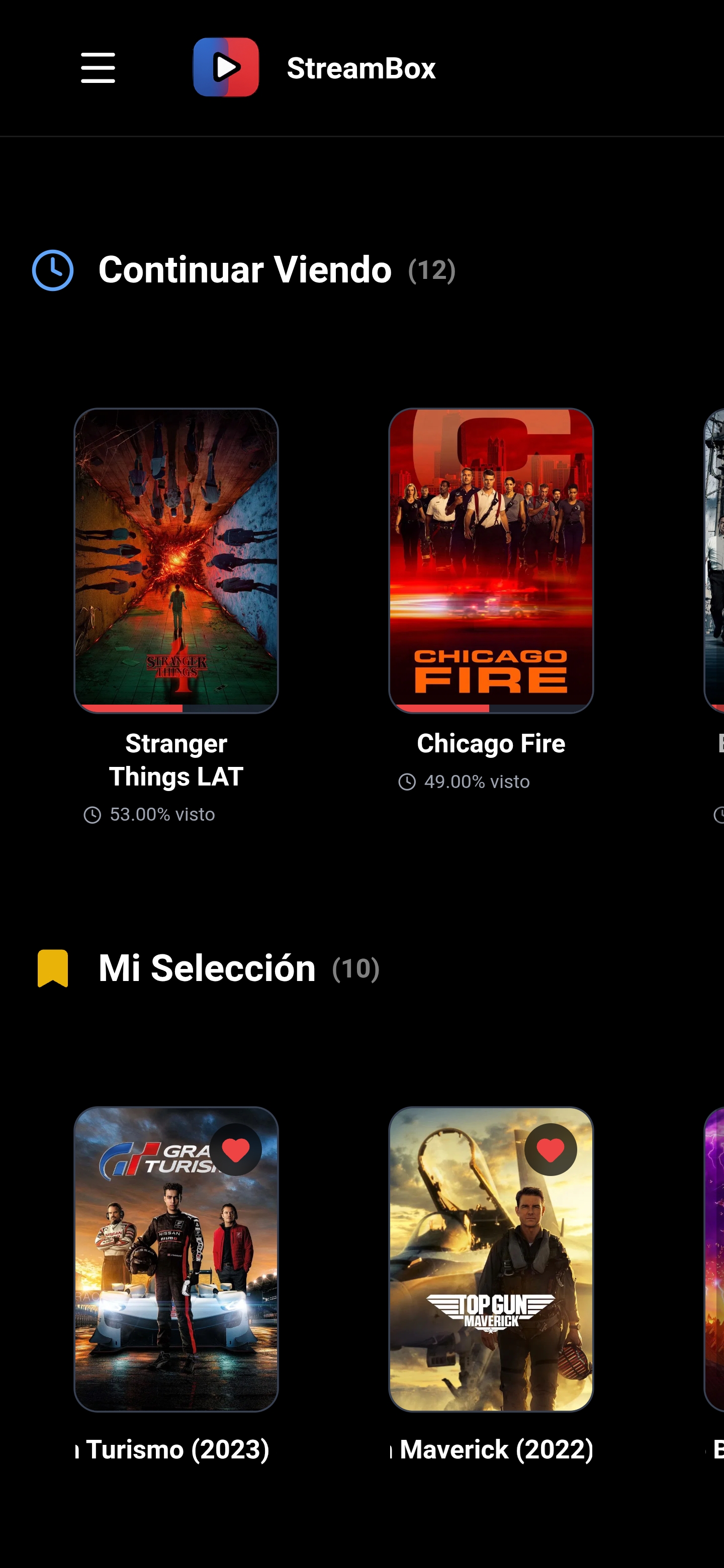 Interfaz Mobile StreamBox - Captura 15